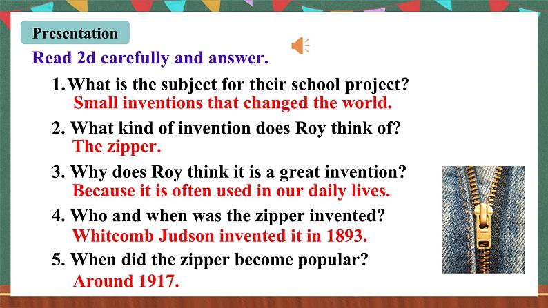 人教新目标版英语九上Unit6《 When was it invented?》SectionA 2d Grammar Focus-4c课件第6页