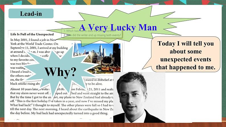 人教新目标版英语九下Unit 12《Life is full of the unexpected.》Section A 3a-3c 阅读课件+音视频素材08