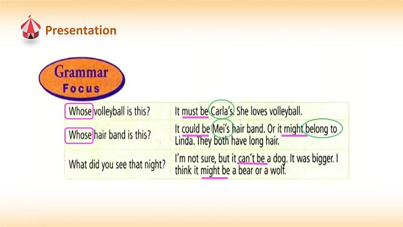 【核心素养目标】人教版初中英语九年级全册 Unit 8 It must belong to Carla. SectionA Grammar-4c课件第4页