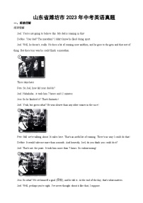 山东省潍坊市2023年中考英语真题附答案