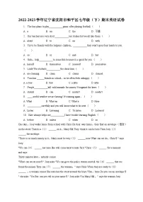 2022-2023学年辽宁省沈阳市和平区七年级(下)期末英语试卷(含答案解析)