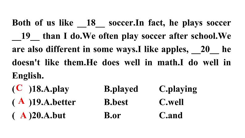 人教版八年级英语上册Unit 3第二课时Section A (Grammar Focus~3c) 分层作业课件08