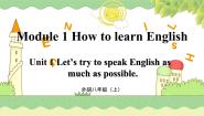 外研版 (新标准)八年级上册Unit 1 Let's try to speak English as much as possible.教学ppt课件