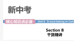 Unit 8 It must belong to Carla  Section B词汇精讲 九年级全册英语（人教版）课件PPT