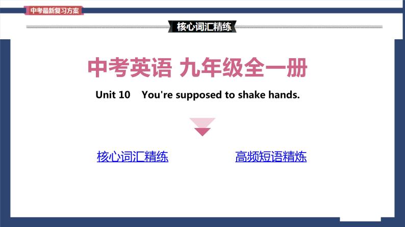Unit 10 You’re supposed to shake hands  Section B词汇精讲 九年级全册英语（人教版）课件PPT02