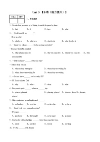 【期中单元检测】（人教版）2023-2024学年九年级英语全册Unit3检测卷（提升卷)