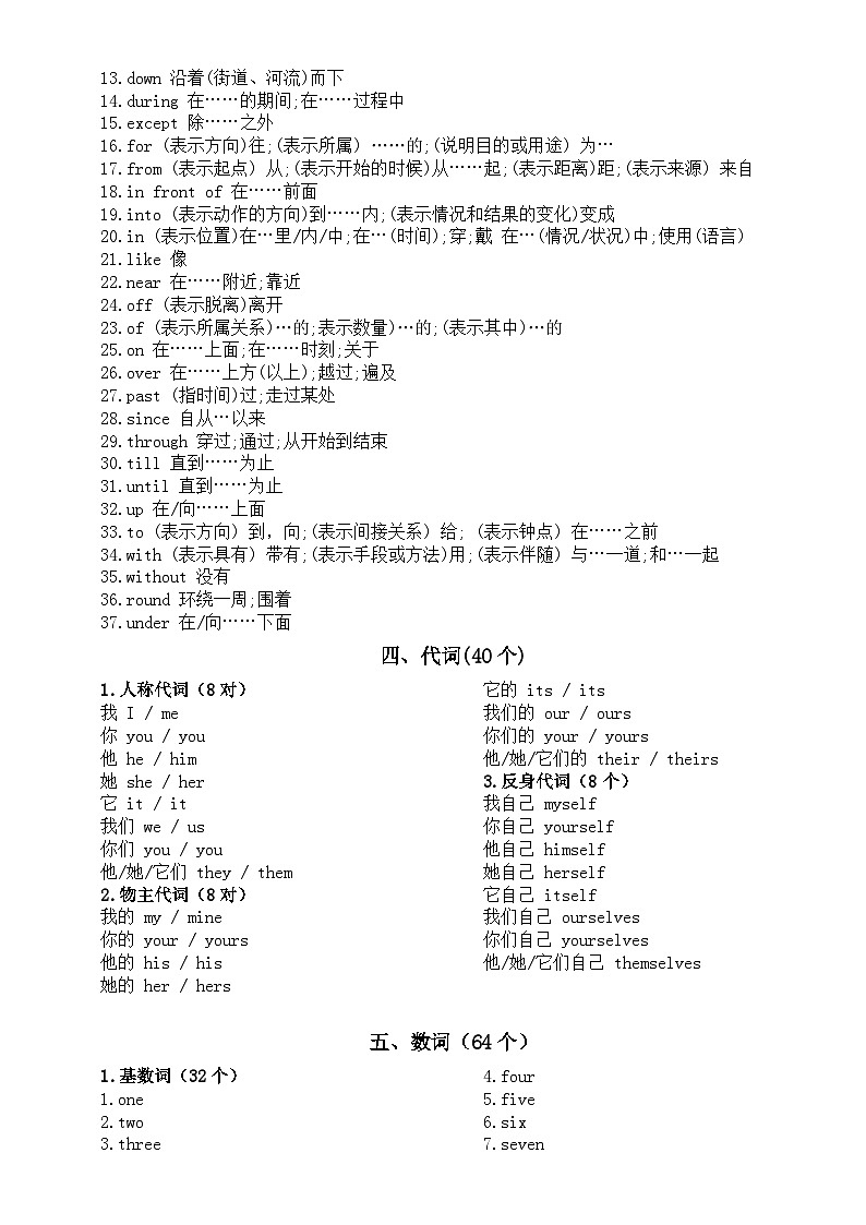 初中英语2024届中考词汇分类汇总(共九大类)第2页
