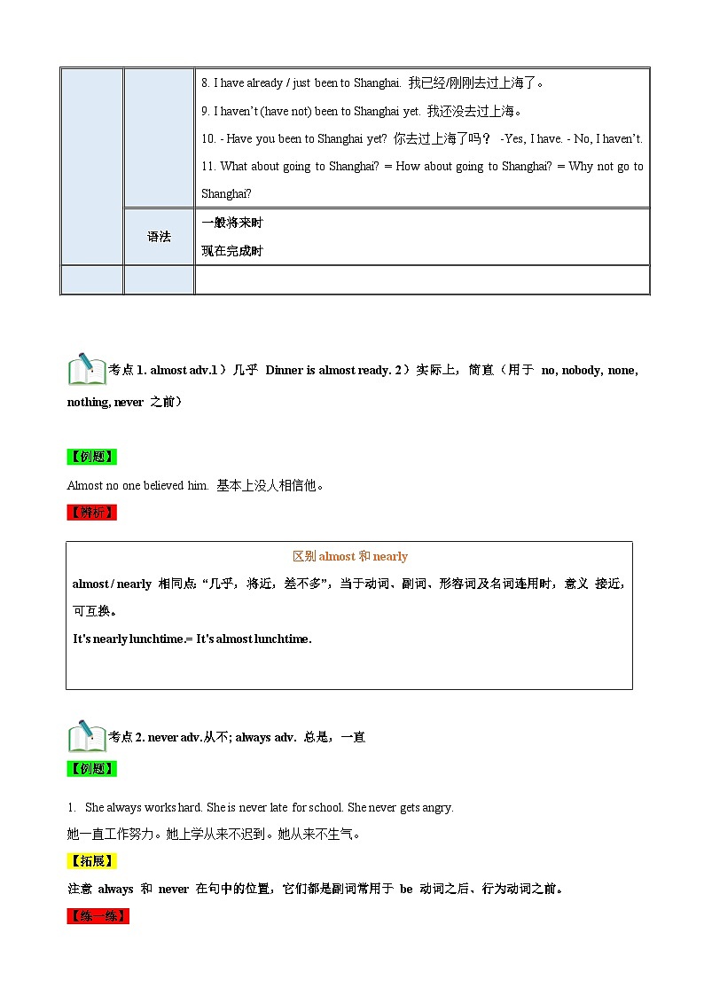 【期中单元考点讲义】(牛津上海版) 2023-2024学年六年级英语上册Unit 2 I have a good friend考点讲义02