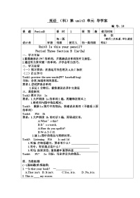 初中英语人教新目标 (Go for it) 版七年级上册Unit 3 Is this your pencil?Section B表格导学案及答案