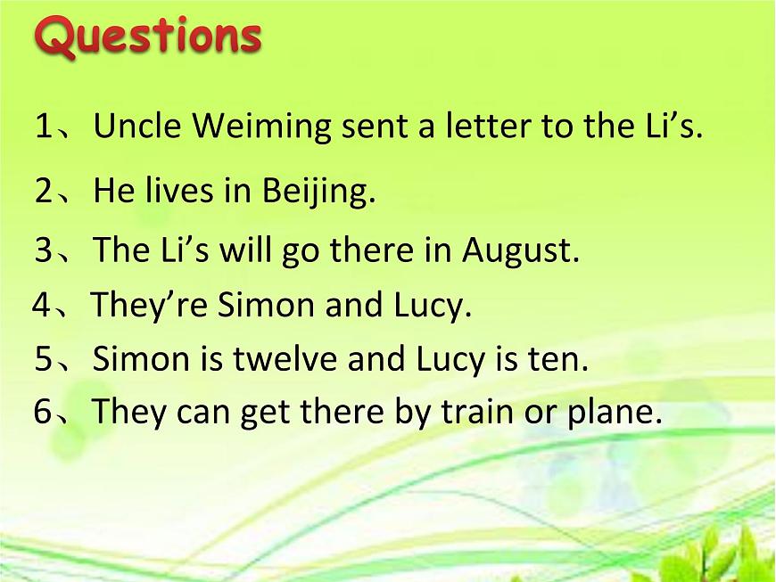 牛津版上海(試用本)七年級英語上冊 Module 1 Relationships Unit1 Relatives in Beijing 課件第6頁