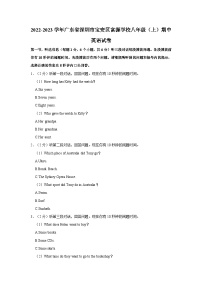 广东省深圳市宝安区富源学校2022-2023学年八年级上学期期中英语试卷