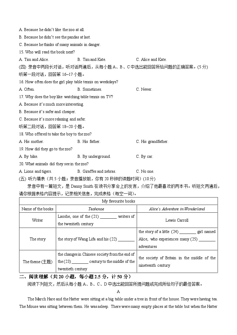 山東省德州市夏津縣2022-2023學(xué)年八年級上學(xué)期期中考試英語試題第2頁