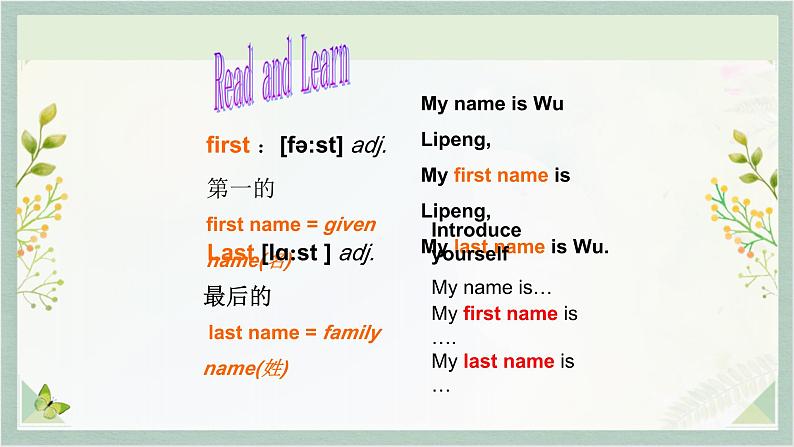 人教新目标Go For It七年级英语上册 Unit1 My name 's Gina SectionB 3a-Self Check课件PPT第5页