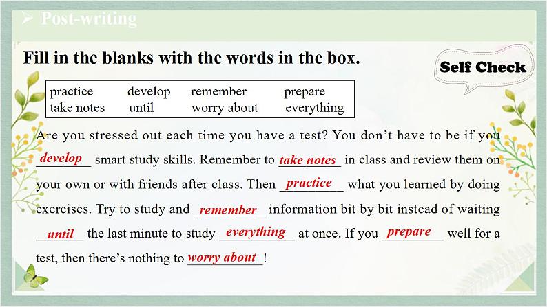 人教新目标Go For It九年级英语上册 Unit1 How can we become good learners SectionB 3a-self Check课件PPT第5页