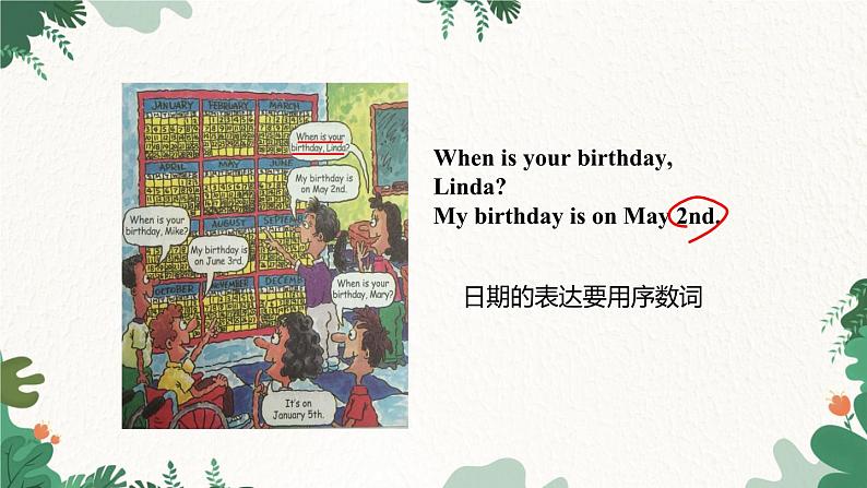 人教新目标版英语七年级上册 Unit 8 When is your birthday-Section A 课件07