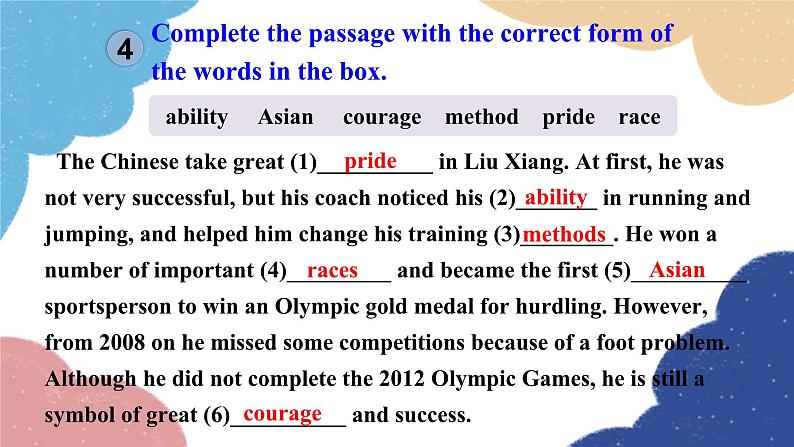外研版英语九年级上册Unit 2He was invited to competitions around the world.Module 8 Sports life课件PPT第8页