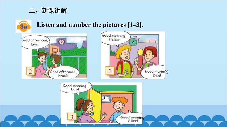 人教新目标版英语七年级上册 Starter Unit 1 Good morning !(3a-4d)课件第3页