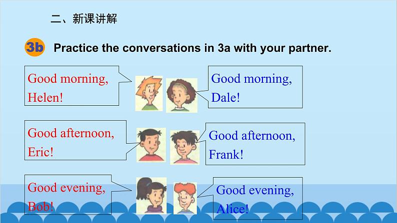 人教新目标版英语七年级上册 Starter Unit 1 Good morning !(3a-4d)课件第4页
