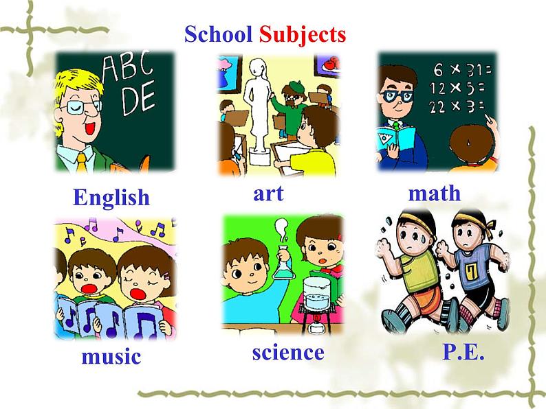 人教新目标版英语七年级上册 Unit 9 My favorite subject is science-Section A-1课件第3页