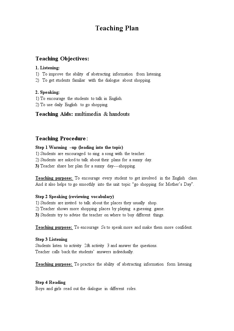 外研版英语七年级下册 Module5Unit 3 Language in use(1) 教案01