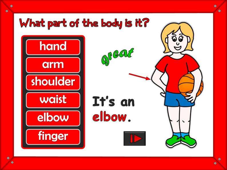 中小学英语 中小学英语 身体部位 body parts游戏课件+素材03