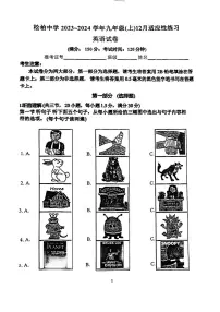 福建省厦门市松柏中学2023-2024学年九年级上学期12月月考英语试卷