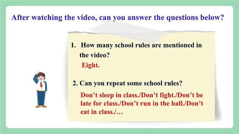 人教新目标版英语七下 Unit 4 《Don’t eat in class.》 SectionB(1a-1d ) 课件第4页