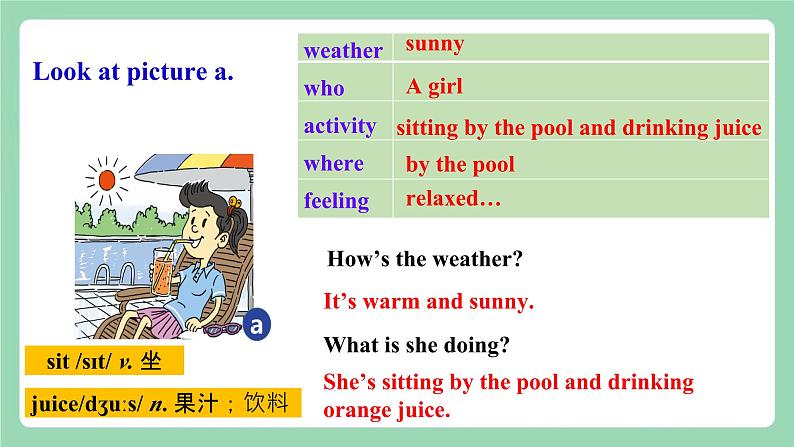 人教新目标版英语七下Unit 7《 It’s raining. 》 SectionB(2a-2c) 课件第6页