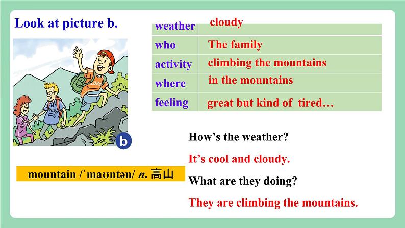 人教新目标版英语七下Unit 7《 It’s raining. 》 SectionB(2a-2c) 课件第7页