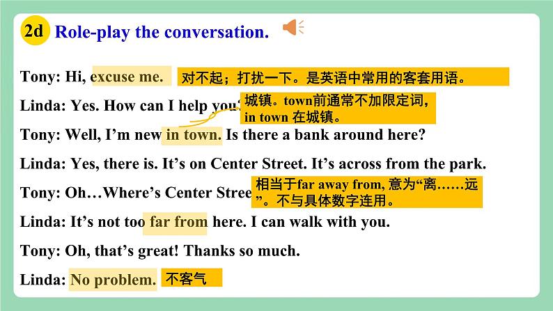 人教新目标版英语七下Unit 8 《Is there a post office near here 》SectionA 2d&Grammar focus-3c课件第6页