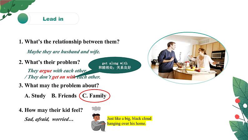 【核心素养目标】人教版初中英语八年级下册 Unit4 Why don't you talk to your parents? Section A 3a-3c教案+课件04