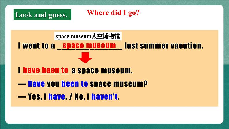 人教新目标八下英语 Unit 9《 Have you ever been to a museum 》Section A 1a-2d同步课件+音视频07