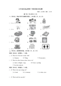 人教版九年级英语上册期末考试卷(含答案)