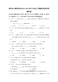 湖北省十堰市郧西县2023-2024学年九年级上学期期末英语试卷