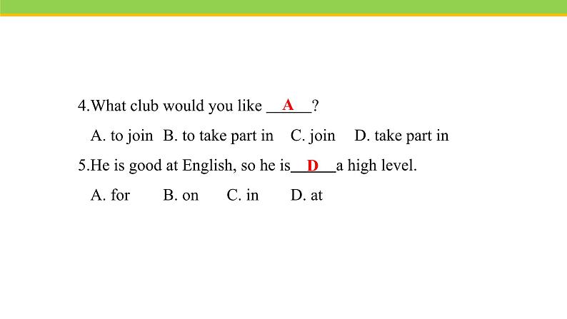 Unit 4 Lesson 20 Join Our Club ! 课件 冀教版英语七年级下册第5页