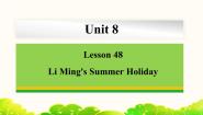 英语冀教版Lesson 48 Li Ming's Summer Holiday背景图课件ppt