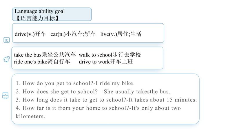 【公开课】人教新目标英语七下Unit 3 How do you get to school 第二课时 （SectionA Grammar Focus -3c）课件+教案+素材包03