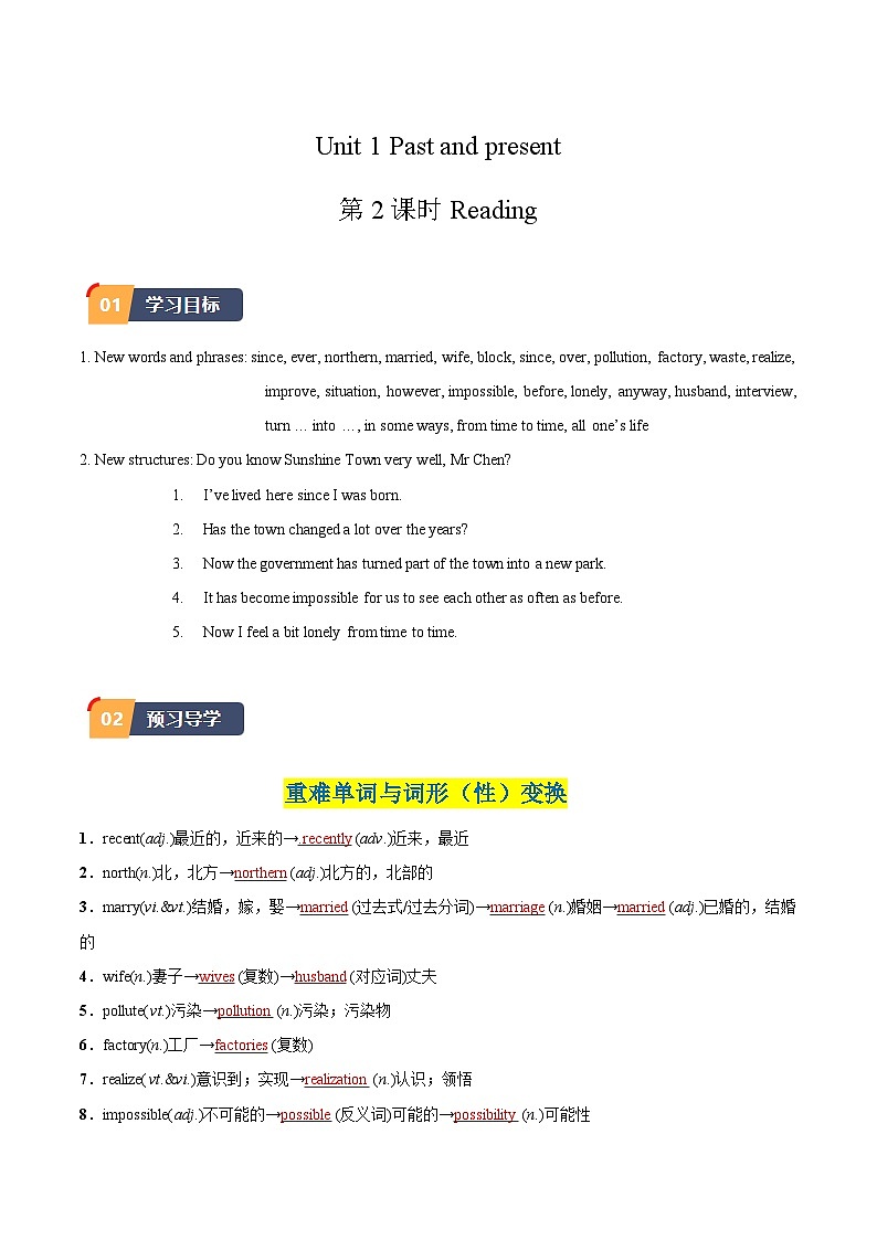 Unit+1+第2课时+Reading-【帮课堂】2023-2024学年八年级英语下册同步学与练(牛津译林版)01