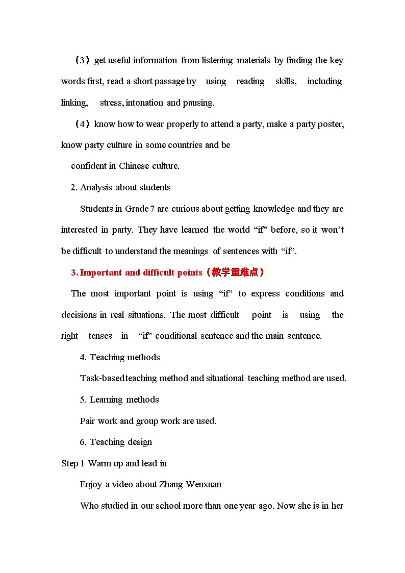 Unit 10 Section A 1a-2c(教学设计) 人教版八年级英语上册02