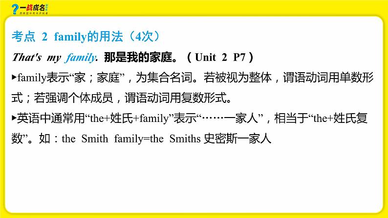 人教版英语中考复习考点研究 第一部分 教材重点精讲练 七年级(上) Units 1_4(含Starter) PPT课件第4页