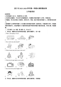 青海省西宁市2023-2024学年九年级上学期期末英语试题