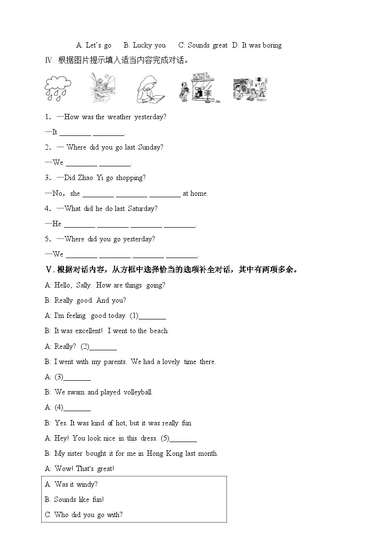 Unit 12 What did you do last weekend.SectionA(grammar focus-3c)练习02