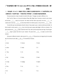 广东省揭阳市普宁市2023-2024学年九年级上学期期末英语试题（原卷+解析）