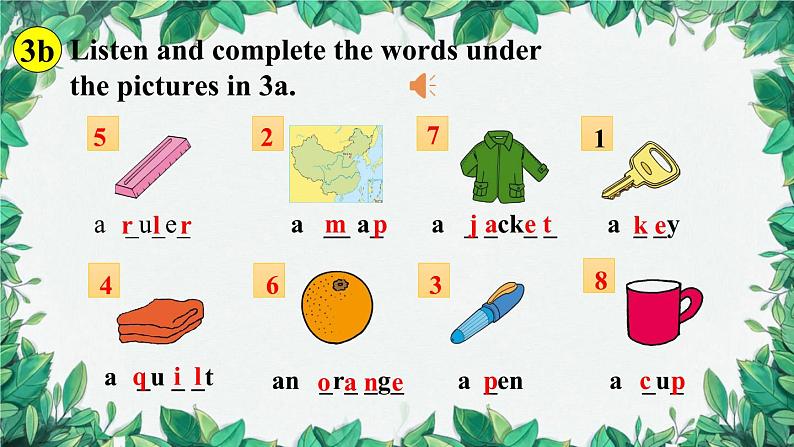 人教新目标版英语七年级上册 Starter Unit 2What’s this in English第二课时(3a-4d)课件07
