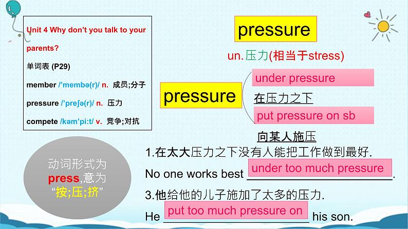人教版八下Unit 4 Why don't you talk to your parents? SectionB词汇精讲 课件04