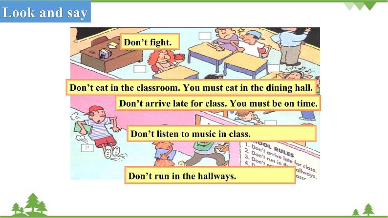 人教新目标版英语七年级下册 Unit 4 Don't eat in class-Section A 1a-2d(第1课时)课件第8页
