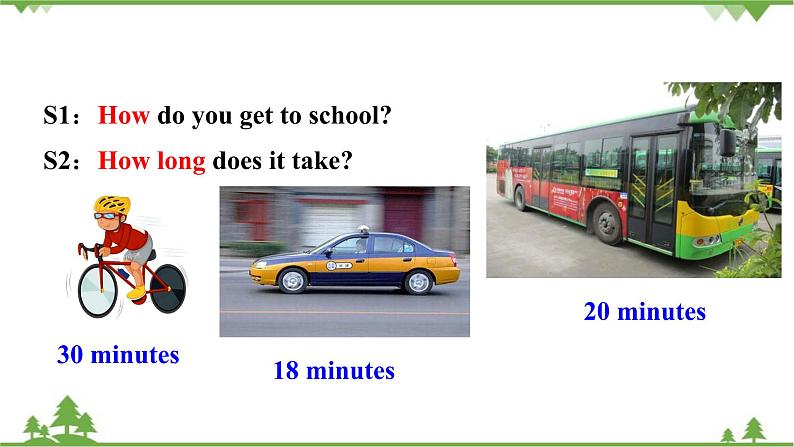 人教新目标版英语七年级下册 Unit 3 How do you get to school-Section B 1a-1e(第3课时)课件第5页