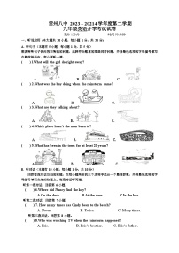 广东省湛江市雷州市第八中学2023-2024学年九年级下学期开学考试英语试题