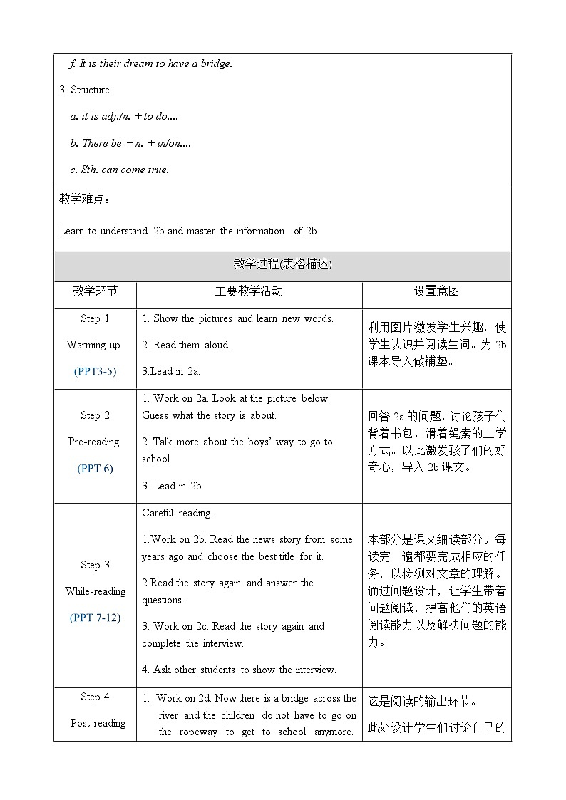Unit 3 Section B 2a-2d 教案第2页