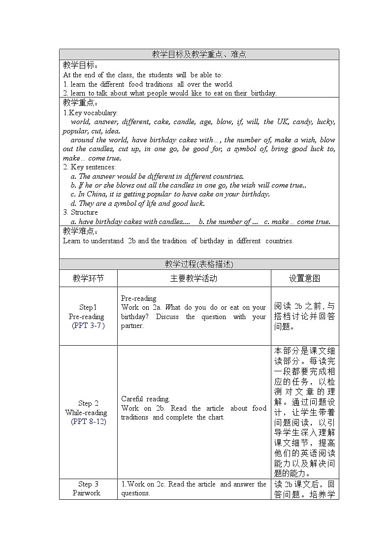 Unit 10 Section B 2a-2c 教案第2页